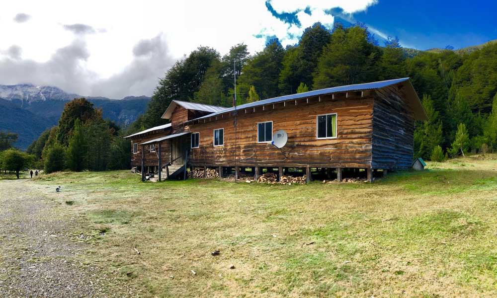 Dormitory cabana made of local wood