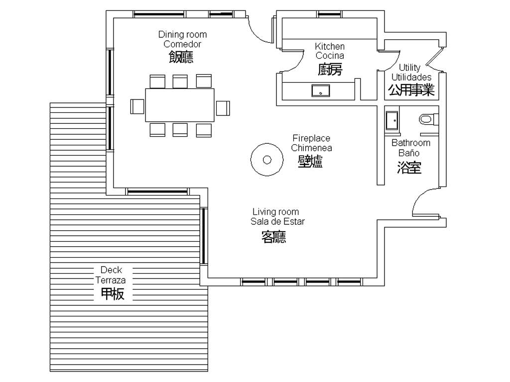 Plan of main lodge